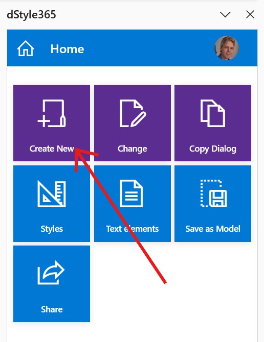 Nieuw Document knop