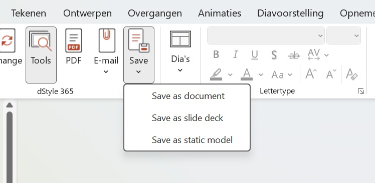 Save opties