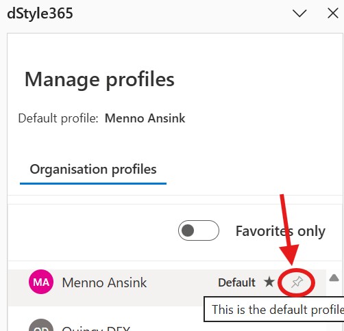 Make profile default