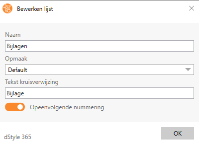 Create new attachment list
