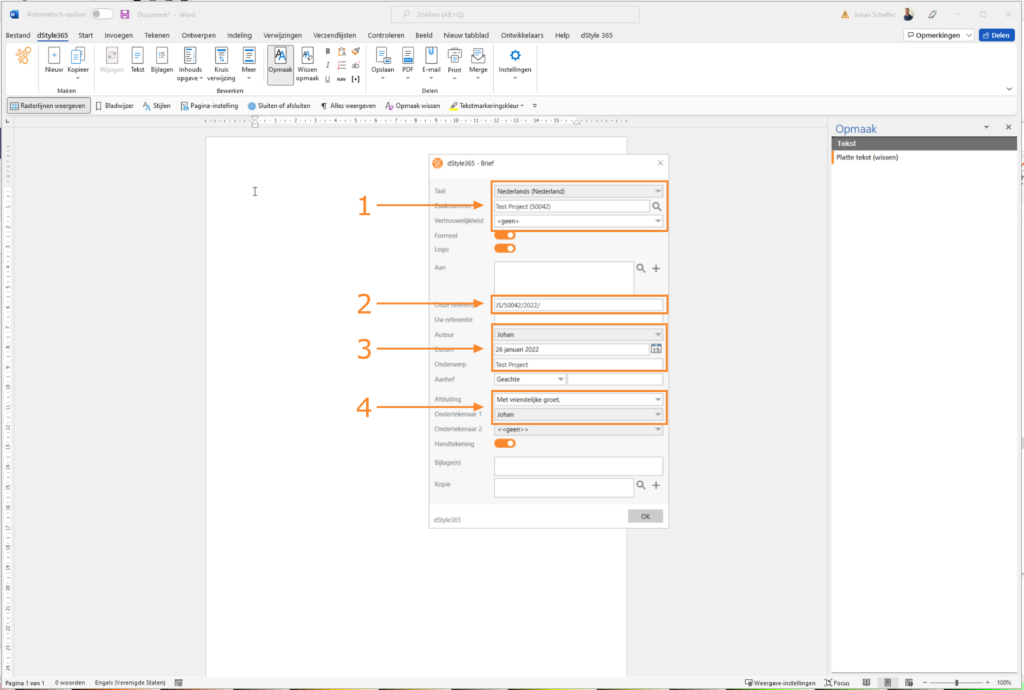 Automatically populated data