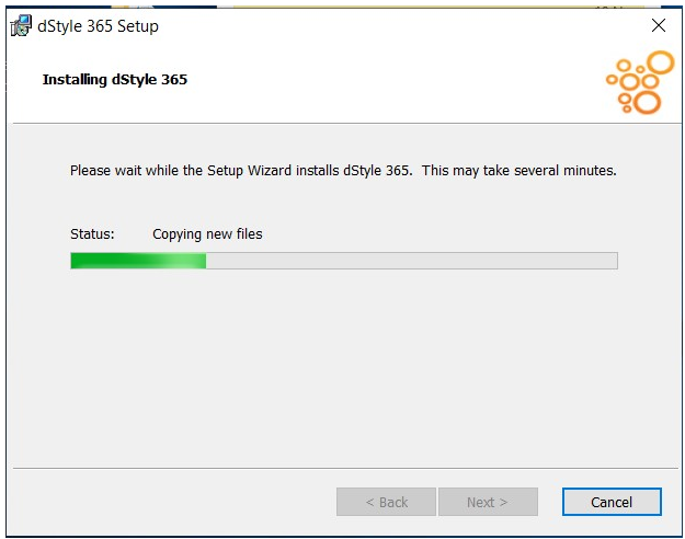Installation progress