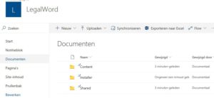 Synchroniseren knop in SharePoint