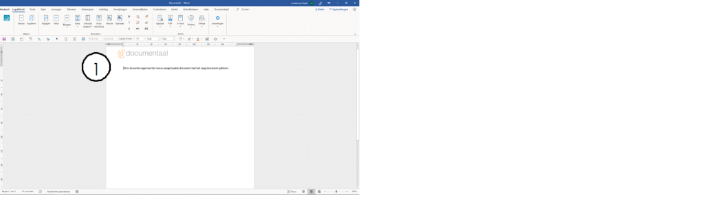 Leeg document klaar