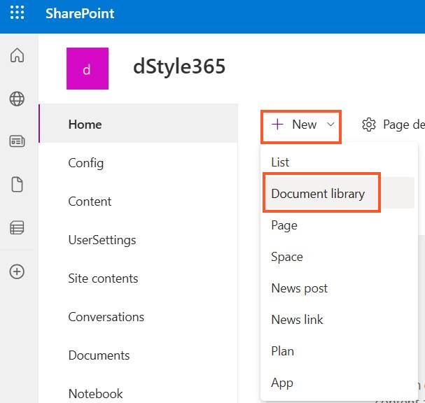 Create document library