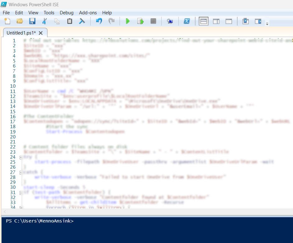 PowerShell script voorbeeld